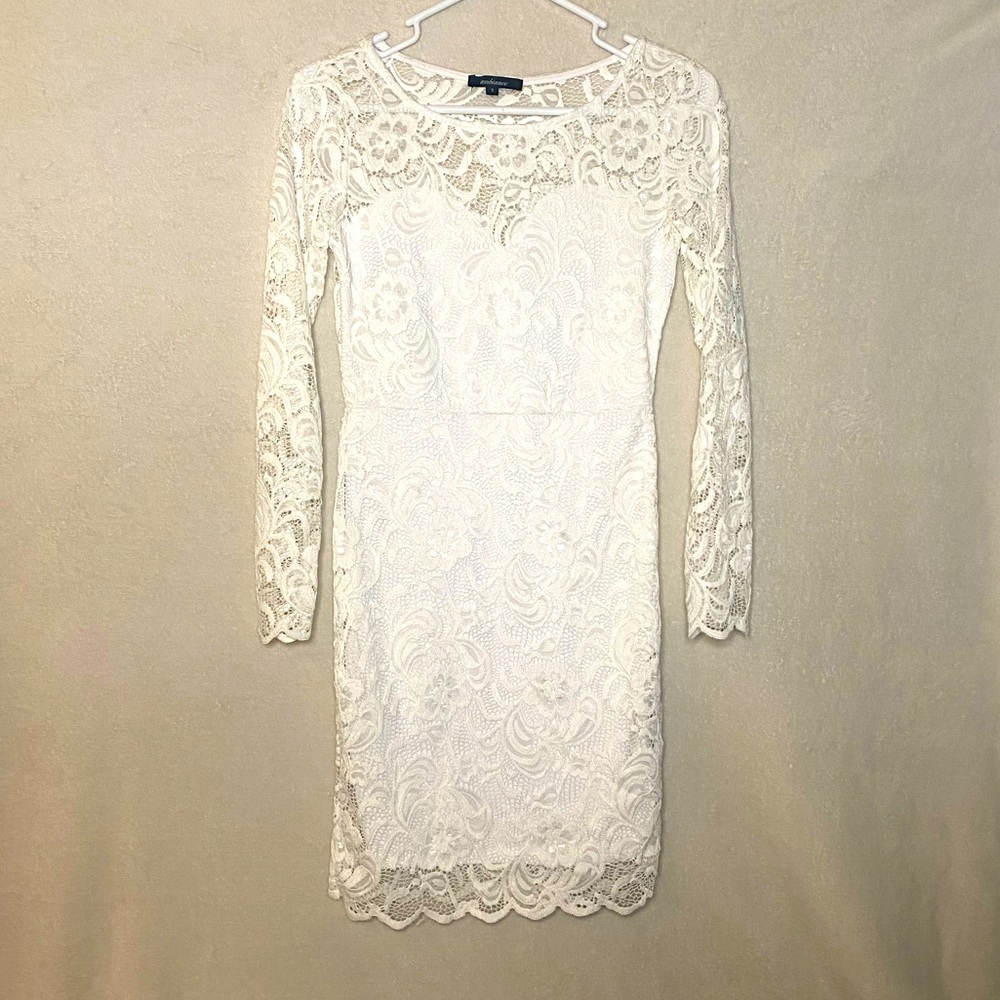 Ambiance Brand white lace formal cocktail dress
